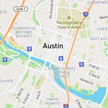 Map of the Austin, TX service area